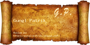 Gungl Patrik névjegykártya